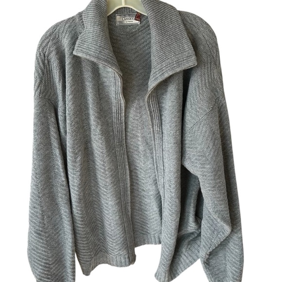 Classics by Palmland Men's Gray Zip up Sweater Size XXL Made in USA - Picture 4 of 8